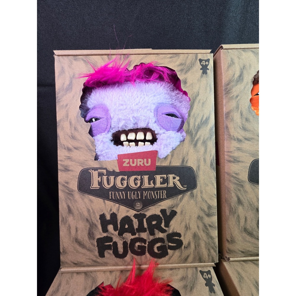 ZURU Fuggler‎ Funny Ugly Monster Hairy Fuggs Plush Toy Pink Purple 9.4 inch